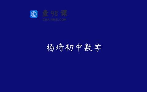 杨琦初中数学