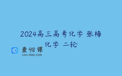 2024高三高考化学 张梅化学 二轮