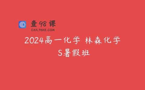2024高一化学 林森化学 S暑假班