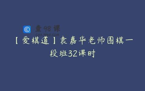 【爱棋道】袁嘉华老师围棋一段班32课时