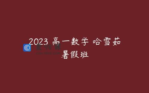 2023 高一数学 哈雪茹暑假班