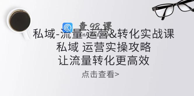 私域-流量 运营转化实操课：私域运营实操攻略 让流量转化更高效