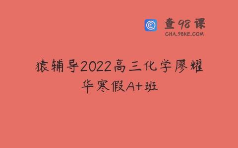 猿辅导2022高三化学廖耀华寒假A+班
