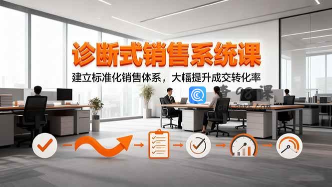 诊断式销售系统课，建立标准化销售体系，大幅提升成交转化率