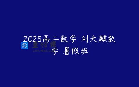 2025高二数学 刘天麒数学 暑假班