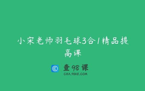小宋老师羽毛球3合1精品提高课