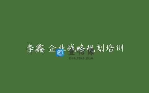 李鑫 企业战略规划培训