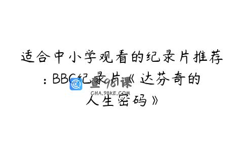 适合中小学观看的纪录片推荐: BBC纪录片《达芬奇的人生密码》