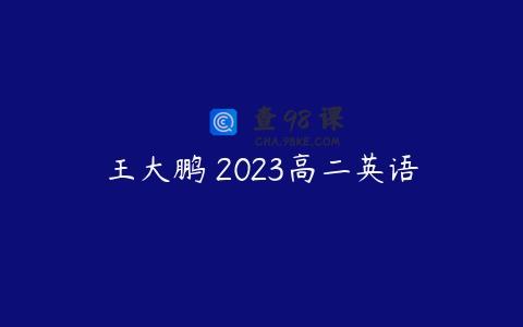 王大鹏 2023高二英语
