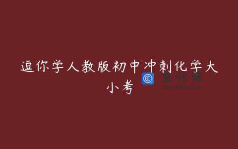 逗你学人教版初中冲刺化学大小考