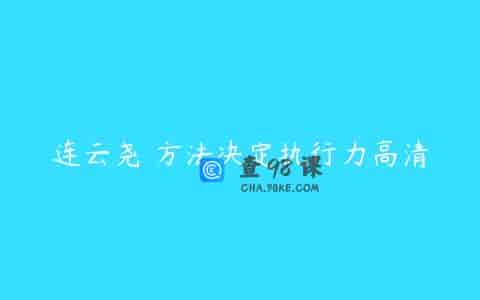连云尧 方法决定执行力高清