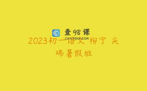 2023初一语文 柳宁 尖端暑假班