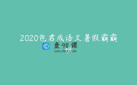 2020包君成语文暑假霸霸班
