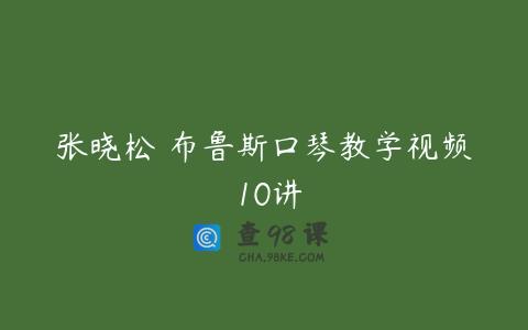 张晓松 布鲁斯口琴教学视频 10讲