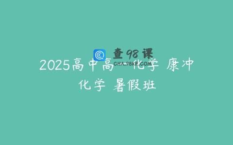2025高中高一化学 康冲化学 暑假班