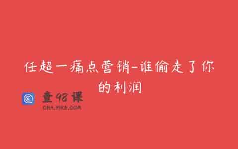 任超一痛点营销-谁偷走了你的利润