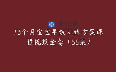 13个月宝宝早教训练方案课程视频全套（56集）