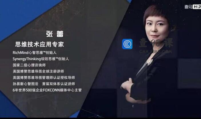 思维技术应用专家张蕾·23堂思维导图课