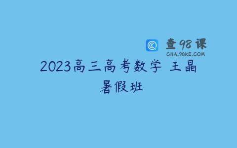 2023高三高考数学 王晶 暑假班