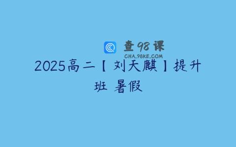 2025高二【刘天麒】提升班 暑假