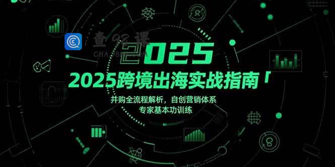 2025跨境出海实战指南，并购全流程解析，自创营销体系，专家基本功训练