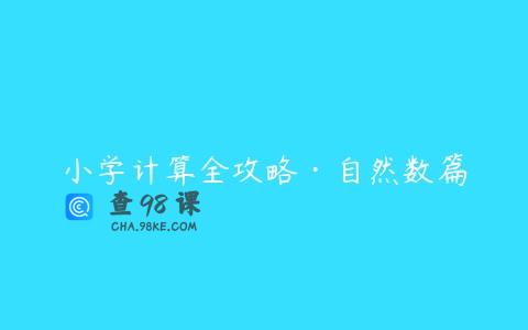 小学计算全攻略·自然数篇