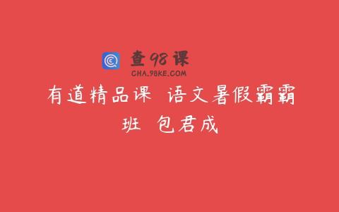 有道精品课  语文暑假霸霸班  包君成