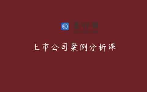上市公司案例分析课
