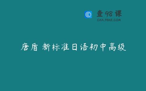 唐盾 新标准日语初中高级