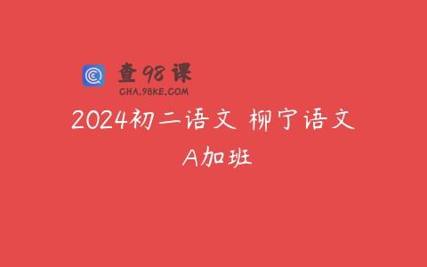 2024初二语文 柳宁语文 A加班