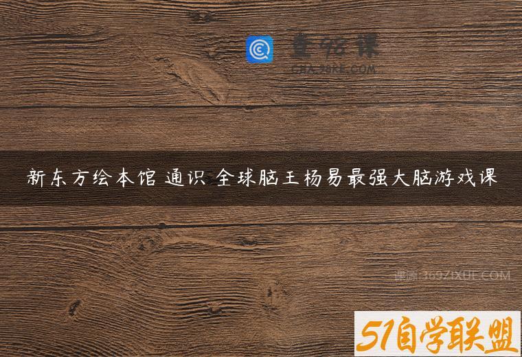 新东方绘本馆 通识 全球脑王杨易最强大脑游戏课