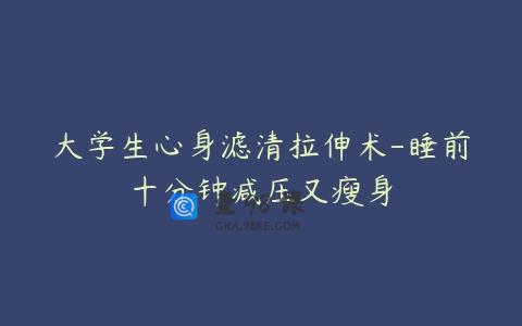 大学生心身滤清拉伸术-睡前十分钟减压又瘦身