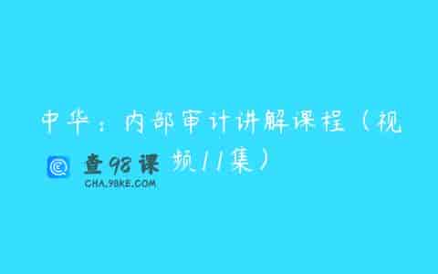 中华：内部审计讲解课程（视频11集）
