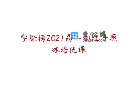 学魁榜2021高二物理许鹿冰培优课