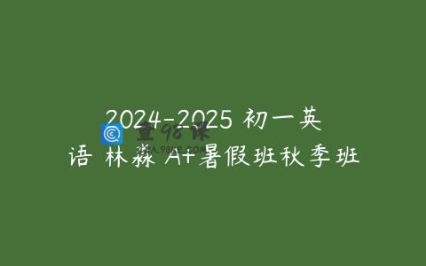 2024-2025 初一英语 林淼 A+暑假班秋季班