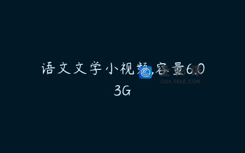 语文文学小视频,容量6.03G