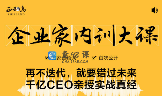 正和岛·企业家内训大课