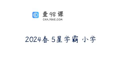 2024春 5星学霸 小学