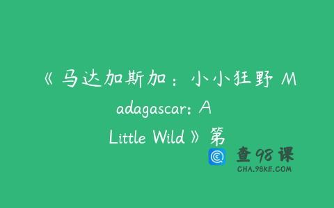 《马达加斯加：小小狂野 Madagascar: A Little Wild》第一二季英文版