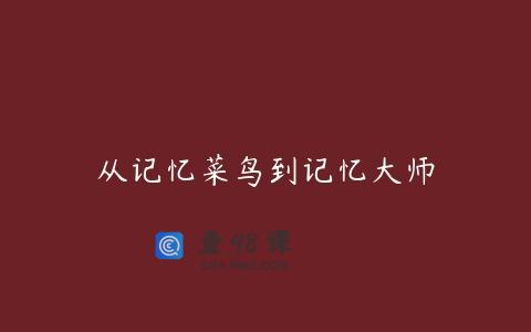 从记忆菜鸟到记忆大师