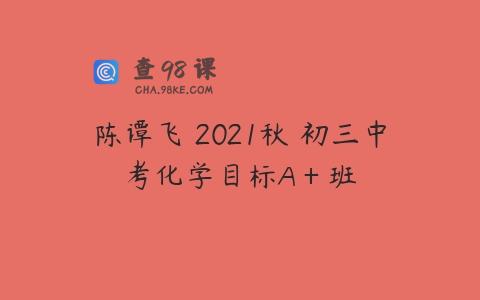 陈谭飞 2021秋 初三中考化学目标A＋班