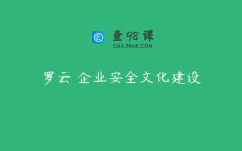 罗云 企业安全文化建设
