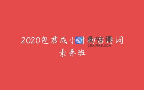 2020包君成小升初古诗词素养班