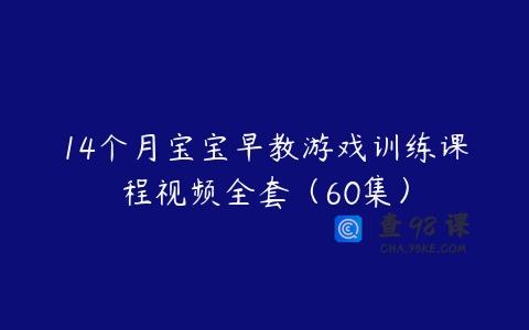 14个月宝宝早教游戏训练课程视频全套（60集）