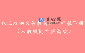 初三政治义务教育课程标准下册（人教版同步提高版）