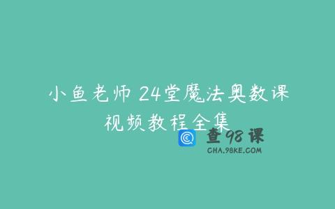 小鱼老师 24堂魔法奥数课视频教程全集