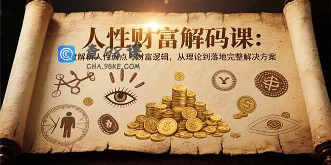 人性财富解码课6.0：深度解析人性弱点与财富逻辑，理论到落地完整解决方案