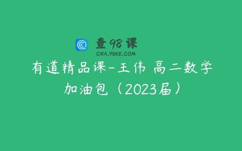 有道精品课-王伟 高二数学加油包（2023届）