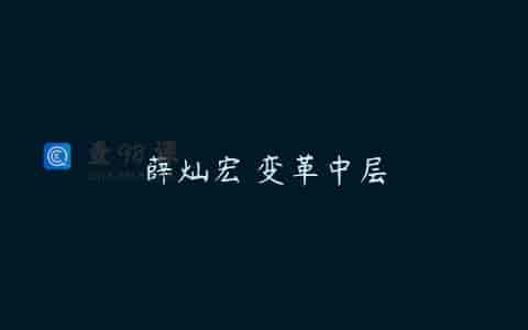 薛灿宏 变革中层