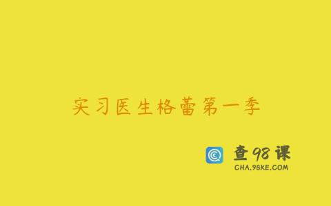实习医生格蕾第一季